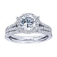 Wedding Band 14k White Gold Diamond Straight