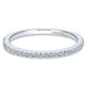 Wedding Band 14k White Gold Diamond Straight