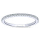 Wedding Band 14k White Gold Diamond Straight