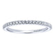 Wedding Band 14k White Gold Diamond Straight