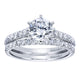 Wedding Band 14k White Gold Diamond Straight