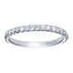 Wedding Band 14k White Gold Diamond Straight