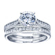 Wedding Band 14k White Gold Diamond Straight