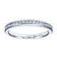 Wedding Band 14k White Gold Diamond Straight