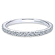 Wedding Band 14k White Gold Diamond Straight