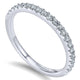Wedding Band 14k White Gold Diamond Straight