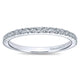 Wedding Band 14k White Gold Diamond Straight