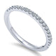 Wedding Band 14k White Gold Diamond Straight