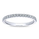 Wedding Band 14k White Gold Diamond Straight