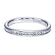 Wedding Band 14k White Gold Diamond Straight