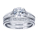 Wedding Band 14k White Gold Diamond Straight