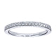 Wedding Band 14k White Gold Diamond Straight