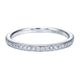 Wedding Band 14k White Gold Diamond Straight