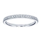 Wedding Band 14k White Gold Diamond Straight