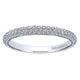 Wedding Band 14k White Gold Diamond Straight