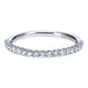 Wedding Band 14k White Gold Diamond Straight