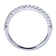 Wedding Band 14k White Gold Diamond Straight