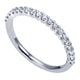 Wedding Band 14k White Gold Diamond Straight