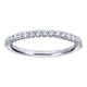 Wedding Band 14k White Gold Diamond Straight