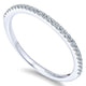 Wedding Band 14k White Gold Diamond Straight