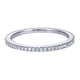 Wedding Band 14k White Gold Diamond Straight