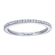Wedding Band 14k White Gold Diamond Straight