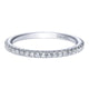 Wedding Band 14k White Gold Diamond Straight