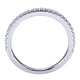 Wedding Band 14k White Gold Diamond Straight