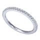 Wedding Band 14k White Gold Diamond Straight