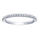 Wedding Band 14k White Gold Diamond Straight