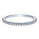 Wedding Band 14k White Gold Diamond Straight