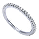 Wedding Band 14k White Gold Diamond Straight
