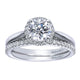 Wedding Band 14k White Gold Diamond Straight
