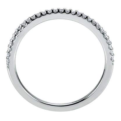 Wedding Band 14k White Gold Diamond Straight