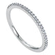 Wedding Band 14k White Gold Diamond Straight