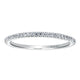 Wedding Band 14k White Gold Diamond Straight