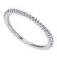 Wedding Band 14k White Gold Diamond Straight