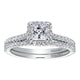Wedding Band 14k White Gold Diamond Straight