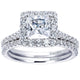 Wedding Band 14k White Gold Diamond Straight