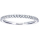 Wedding Band 14k White Gold Diamond Straight