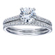 Wedding Band 14k White Gold Diamond Straight