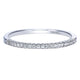 Wedding Band 14k White Gold Diamond Straight