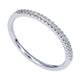 Wedding Band 14k White Gold Diamond Straight