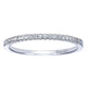 Wedding Band 14k White Gold Diamond Straight
