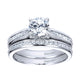 Wedding Band 14k White Gold Diamond Straight