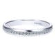 Wedding Band 14k White Gold Diamond Straight