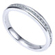 Wedding Band 14k White Gold Diamond Straight