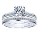 Wedding Band 14k White Gold Diamond Straight