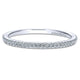Wedding Band 14k White Gold Diamond Straight