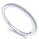 Wedding Band 14k White Gold Diamond Straight